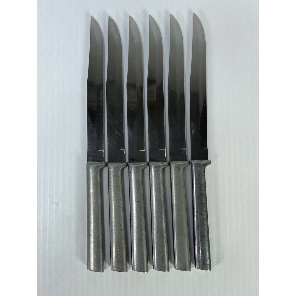 Vintage‎ 1960s W C Gaedke Cutlery Waterloo Iowa Set 6 Knives Original Box USA